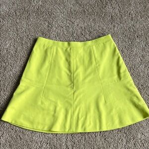 J. Crew Bright Lime A-Line Skirt